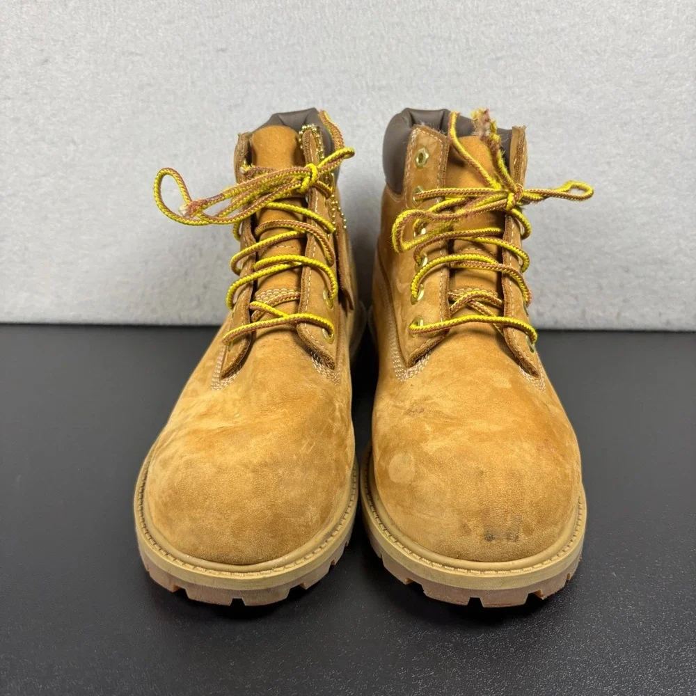 Timberland Grade-School Premium 6-Inch Waterproof Boots Boys Size 3 Wheat Brown